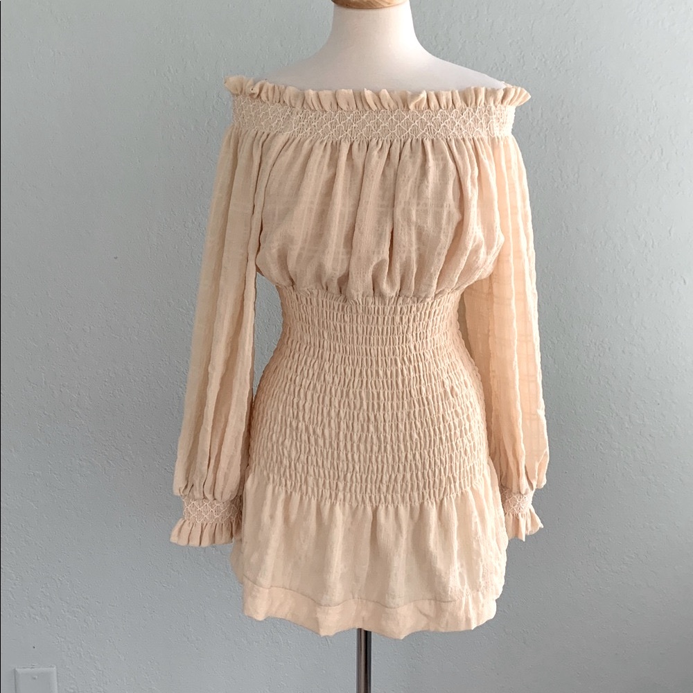 Mable Windsor Smocked Off the Shoulder Mini Dress - Picture 4 of 16